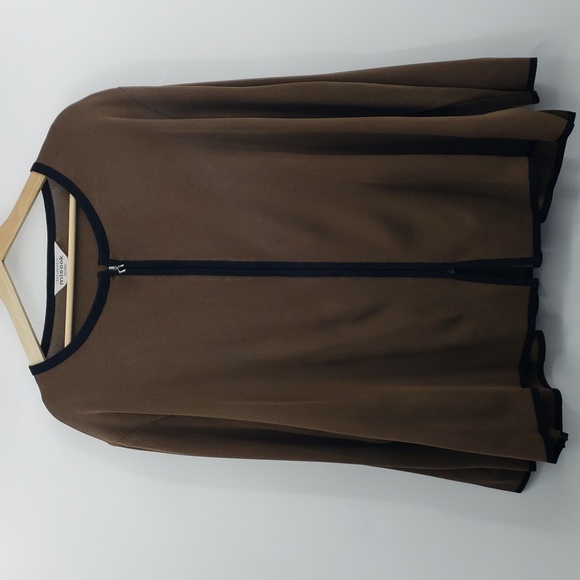 Exclusively Misooksize 3x brown black zip up cardigan - Picture 1 of 7